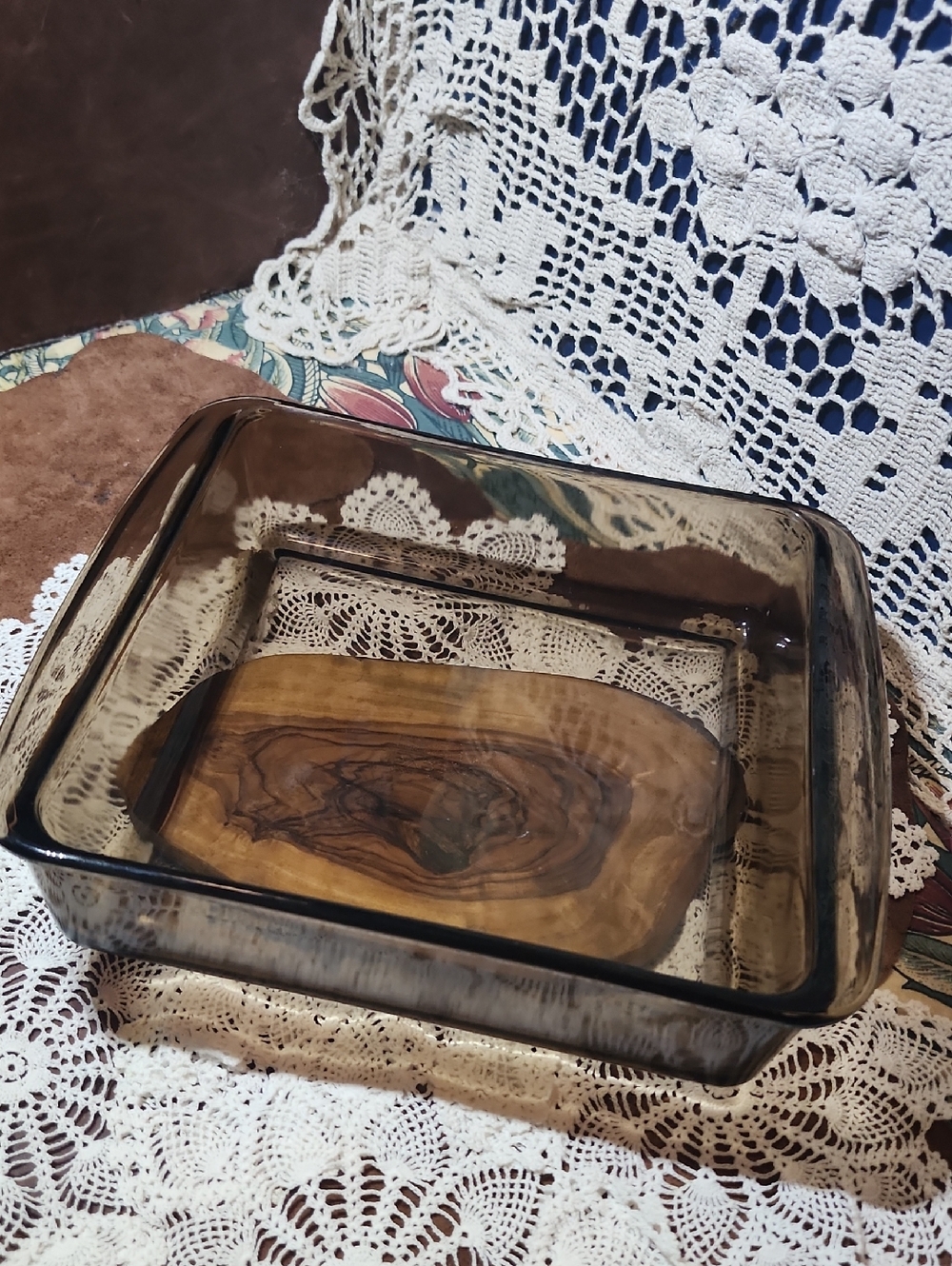 Vintage PYREX Amber Glass 10" Square Baking Dish